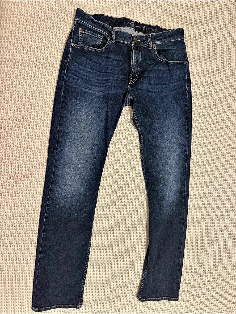 7 For All Mankind Straight Jeans Waist 36 Blue